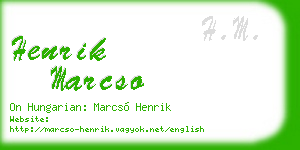 henrik marcso business card